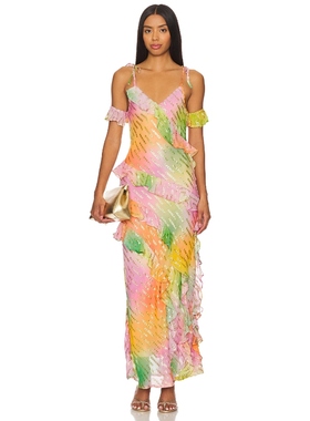 Never Fully Dressed FARO 裙子黄色REVOLVE小众新款