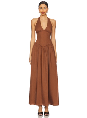 [春季新品]MORE TO COME 性感挂脖连衣裙美拉德色系裙子REVOLVE