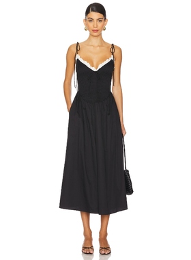 For Love ＆ Lemons BETHANY 裙子黑色REVOLVE小众新款