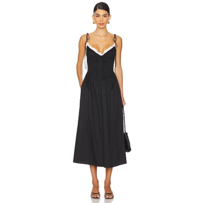 For Love ＆ Lemons BETHANY 裙子黑色REVOLVE小众新款