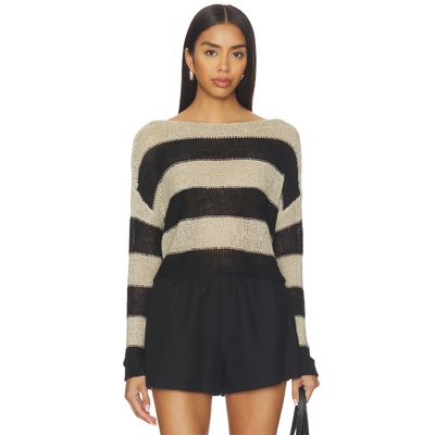 Enza Costa Stripe Linen Bateau Sweater 26春夏新品 revolve小