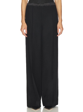 Vince Mid Rise Satin Combo Pull On Pant 黑色 美式休闲风REVOL