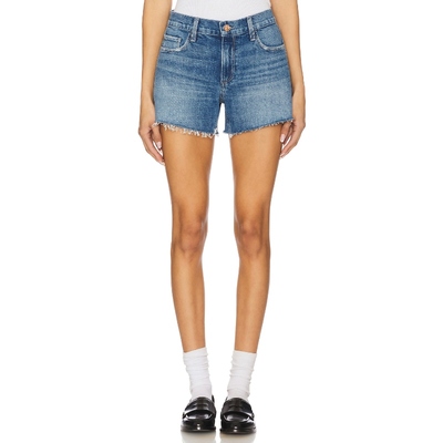 [冬季新品]PAIGE DYLAN 牛仔短裤 蓝色 毛边REVOLVE美式休闲风