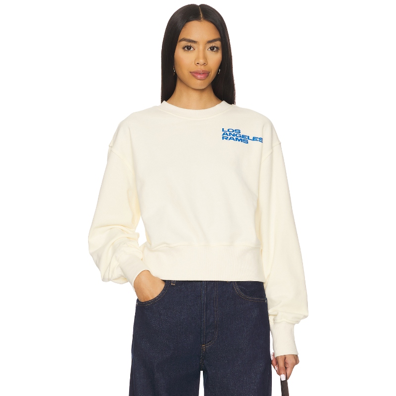 Terez RAMS 毛衣 奶油色 运动复古风REVOLVE小众新款