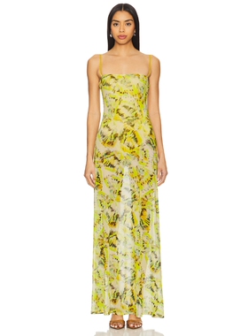 AFRM SHEA 长裙 revolve小众新款 绿色