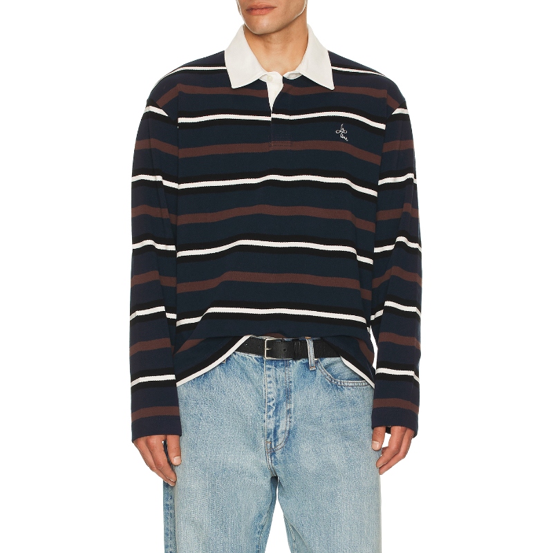 Le Pre Le Pere Long Sleeve Rugger 蓝色REVOLVE小众新款