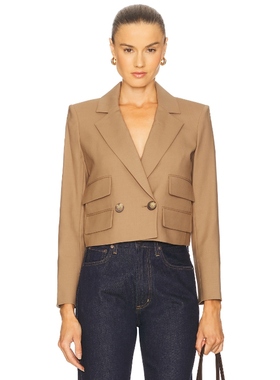 [冬季新品]Veronica Beard 夹克棕黄色老钱风REVOLVE小众