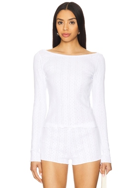 Cou Cou Intimates 白色上衣舒适简约长袖T恤上装REVOLVE小众新款