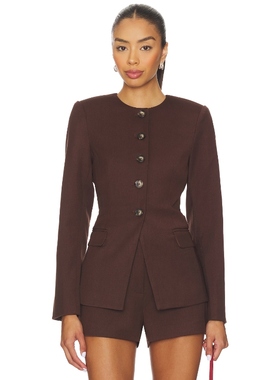 ASTR the Label BELLMERE 夹克 棕色 老钱风REVOLVE小众新款