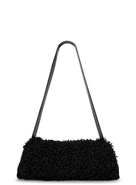 Norma Kamali 诺玛 卡玛丽 MUFF 毛绒手提包 黑色REVOLVE小众新款