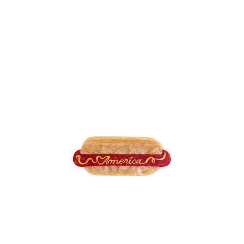 Solar Eclipse Hand-Painted America Hot Dog Claw Hair Clip 26