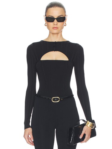 fleur du mal RIB SHRUG 紧身服 revolve小众新款