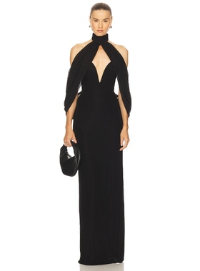 [冬季新品]Michael Costello BRAGA 长裙 黑色REVOLVE小众