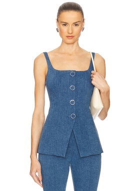 [冬季新品]Veronica Beard LIANA 上装 蓝色REVOLVE小众新款