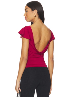 [春节穿搭]GUIZIO SOFFIANO 上装 红色 y2k辣妹风REVOLVE小众新款