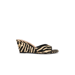 Steve Madden 思美登早秋新品斑马纹坡跟鞋平头舒适凉拖鞋REVOLVE