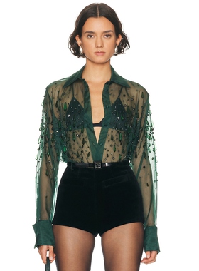 retrofete AUBRIELLA 上装 绿色REVOLVE小众新款