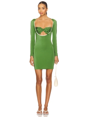 [冬季新品]Ancora LUPINE 针织连衣裙保暖绿色REVOLVE小众