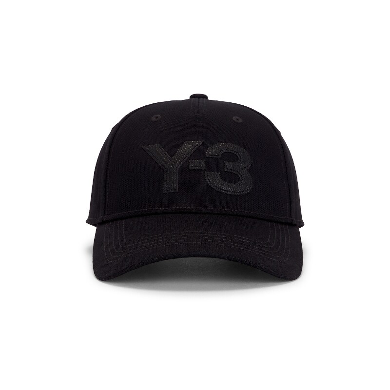 Y-3黑色logo刺绣弯檐刺绣logo休闲棒球帽简约风秋冬新品REVOLVE