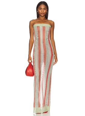 Fait Par Foutch ELZABETH 裙子 红色，绿色REVOLVE小众新款