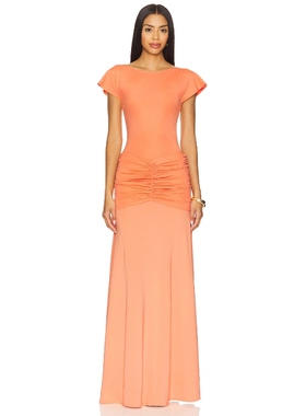 [冬季新品]OW Collection GAIA 裙子 橙色REVOLVE小众