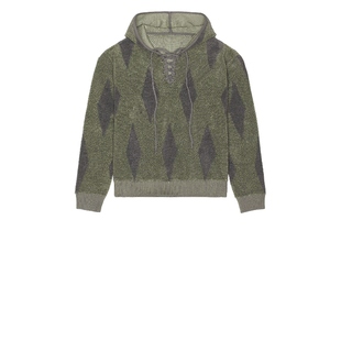 ISA BOULDER SMALL 连帽衫 新品 ARGYLE 绿色REVOLVE小众 冬季