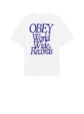 Obey WORLDWIDE RECORDS 夏季T恤 白色REVOLVE小众新款