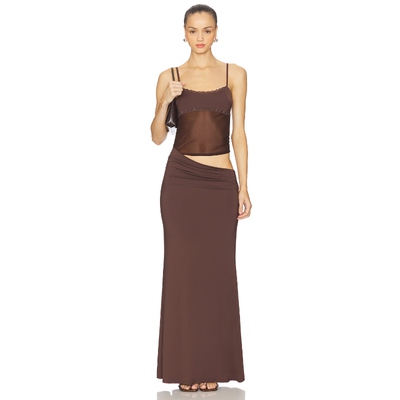 Runaway The Label CELYSE 裙子 巧克力色REVOLVE小众新款