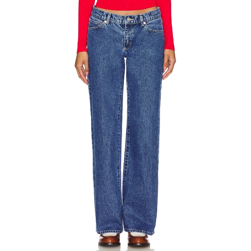 [冬季新品]Abrand 牛仔裤深蓝色直筒裤长裤美式复古REVOLVE