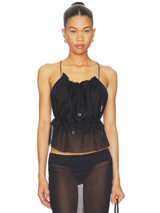HANNE BLOCH Square String Top revolve小众新款