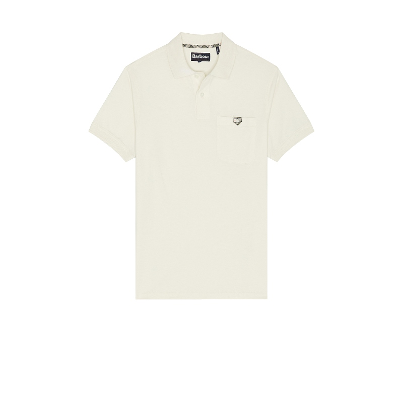 Barbour TOTHILL POLO 衫 白色REVOLVE小众新款