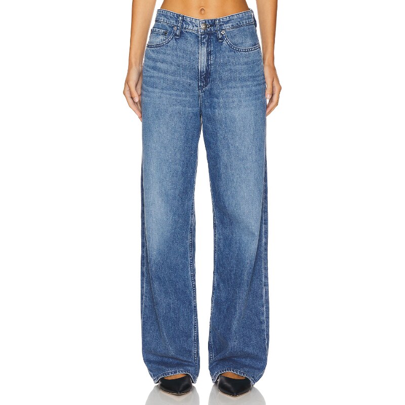 Rag & Bone FEATHERWEIGHT LOGAN 直筒 蓝色 美式复古风REVOLVE小图片