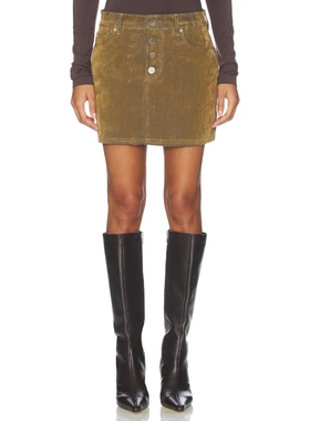 ALIGNE CORRIE FLOK 迷你半身裙 干邑白兰地色REVOLVE小众新款