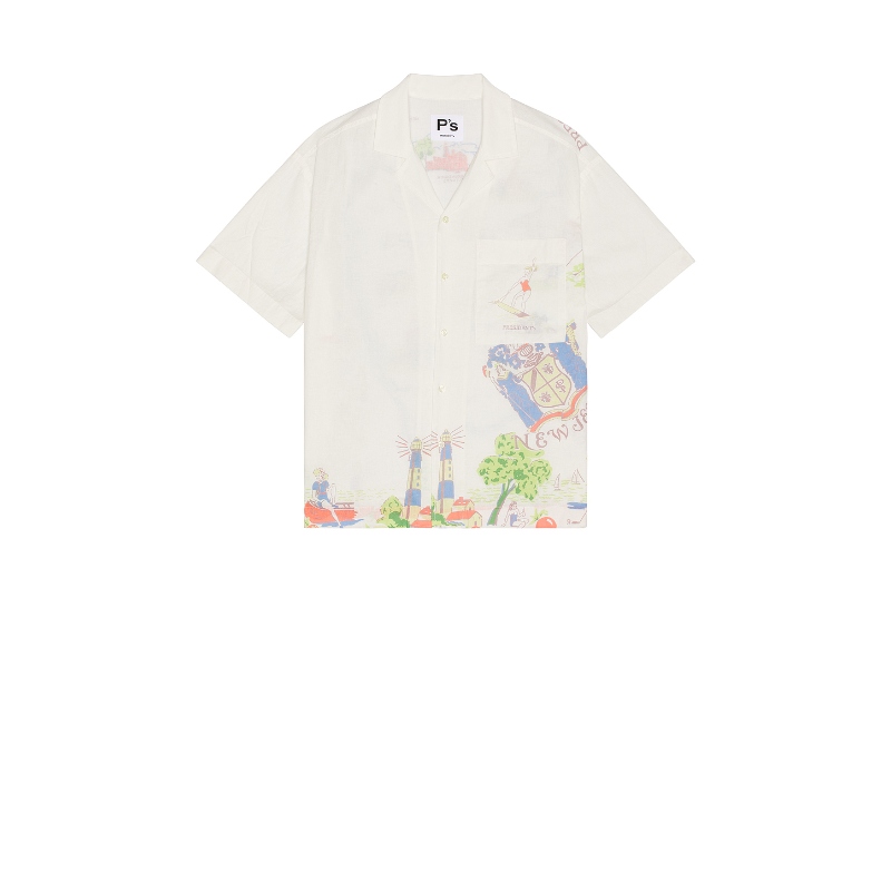 [秋季新品]President's Reef Shirt 白色REVOLVE小众新款