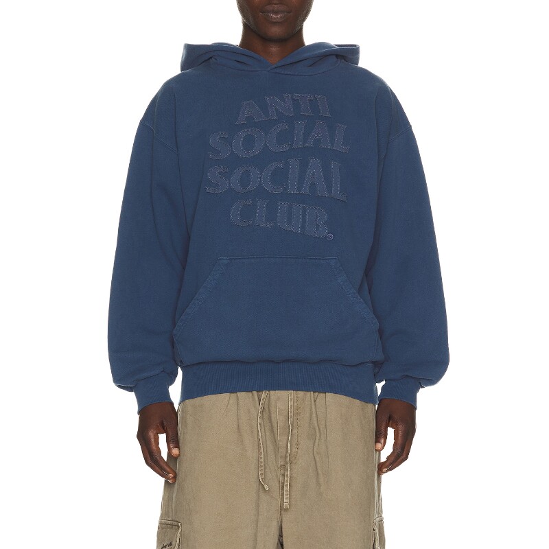 [早秋新品]Anti Social Social Club蓝色卫衣宽松长袖上装REVOLVE