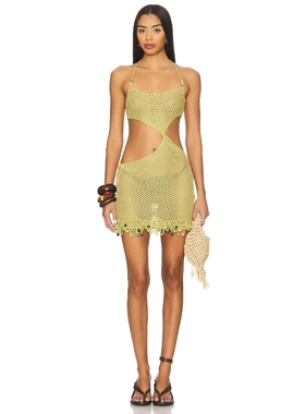 Jaded London CROCHET BEAD TRIM MINI 裙子 绿色 Y2K辣妹风00’s