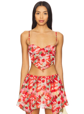 [春节穿搭]For Love & Lemons AMBROSIA上装红色y2k辣妹风REVOLVE