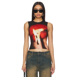 Jaded London SLINKY 背心上装y2k辣妹风REVOLVE小众新款短袖上衣