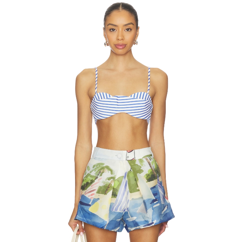 LEO LIN JULIA 上装 藏青色 y2k辣妹风REVOLVE小众新款