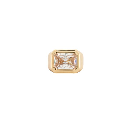 Ettika Crystal Signet Ring  revolve小众新款