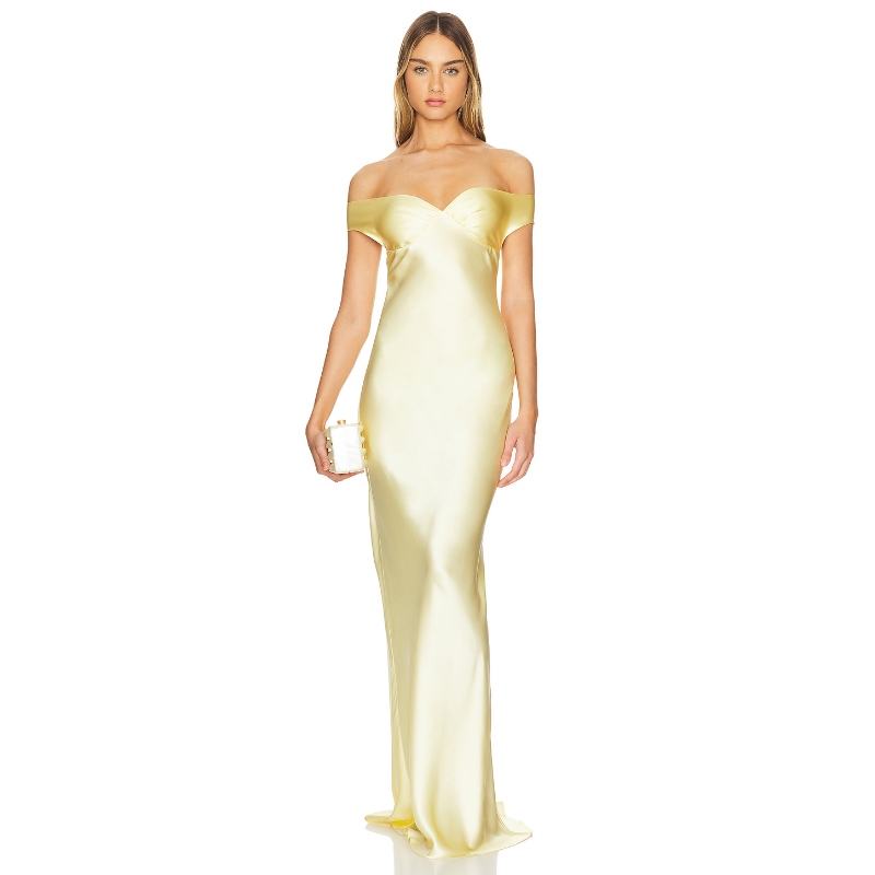 Natalie Rolt BRIDGET 长裙 黄色 y2k辣妹风REVOLVE小众新款