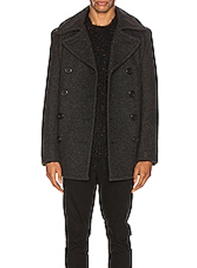 Schott 中短款外套大翻领双排扣寒冬保暖大衣REVOVLE小众新款