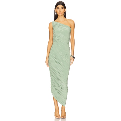 [春季新品]Norma Kamali黛安娜裙Diana单肩褶皱连身裙REVOLVE