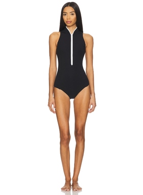 Hunza G KATYA 一件式泳装 黑色y2k辣妹风REVOLVE小众新款