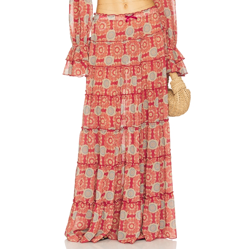 Bananhot ELMA 半身裙 红色REVOLVE小众