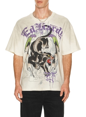 Ed Hardy 埃德哈迪 PANTHER WINGS TEE恤 白色REVOLVE小众新款