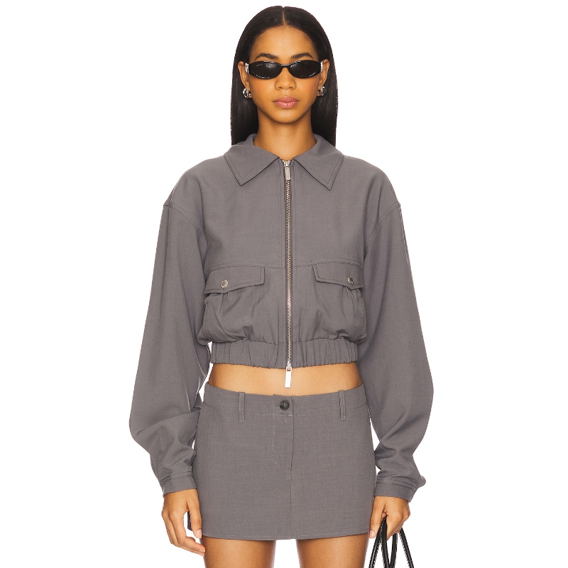 With Jean MONROE 夹克 Grey,Charcoal 运动复古风REVOLVE小众新