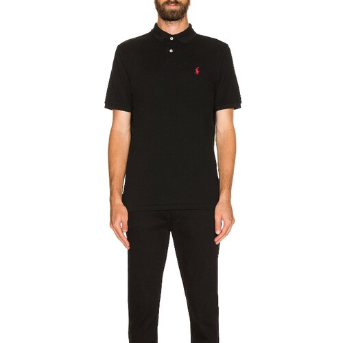 [夏季新品]Polo Ralph Lauren黑色衬衫翻领通勤风短袖上装REVOLVE