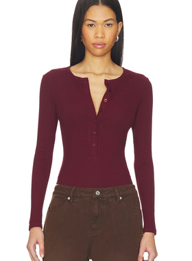 SNDYS HENLEY 紧身服 休闲时尚潮流REVOLVE  葡萄酒色