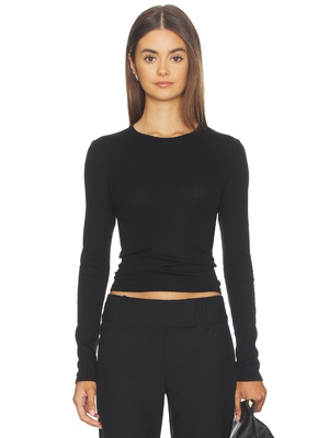 Enza Costa Fine Supima Cotton Long Sleeve Crew revolve小众新